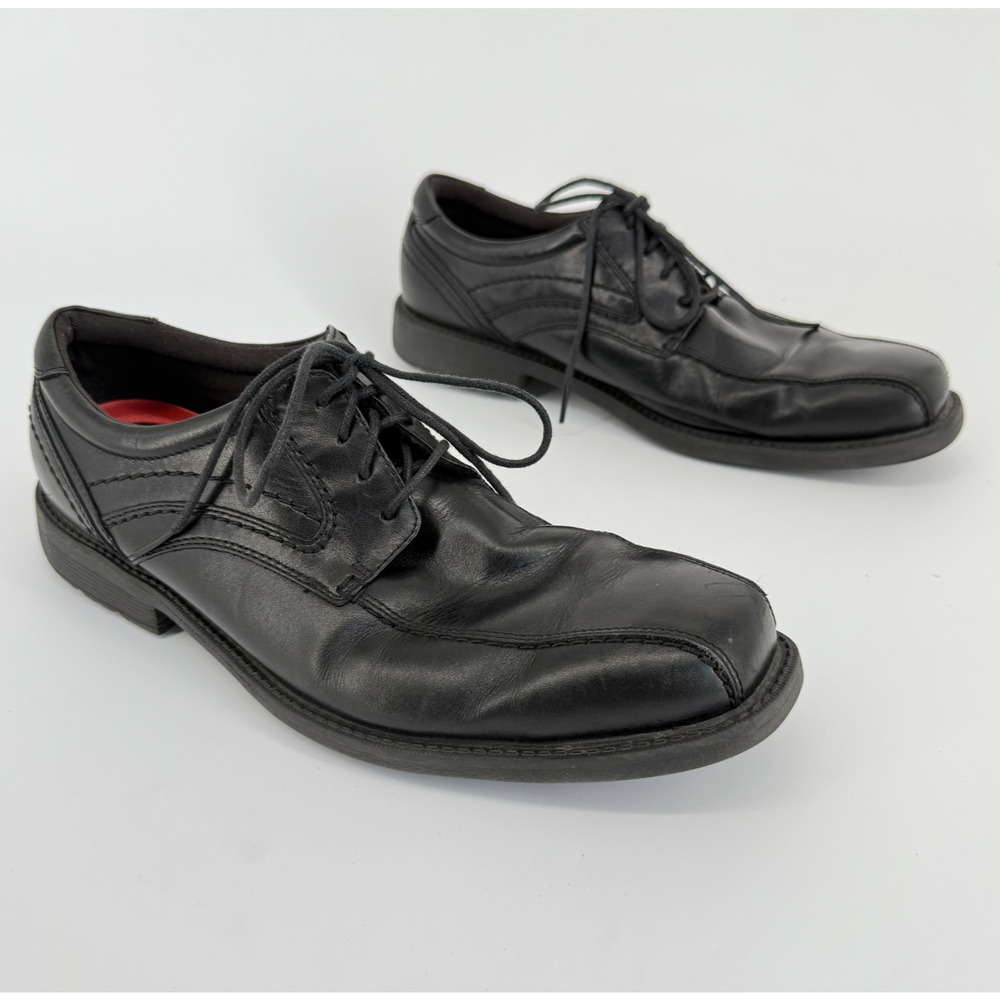 Y2K Rockport Mens Leather Oxford Shoes Size 10.5 Comfort Dress Work Minimalist